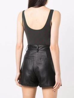Saint Laurent Monogram tulle jersey sheer body