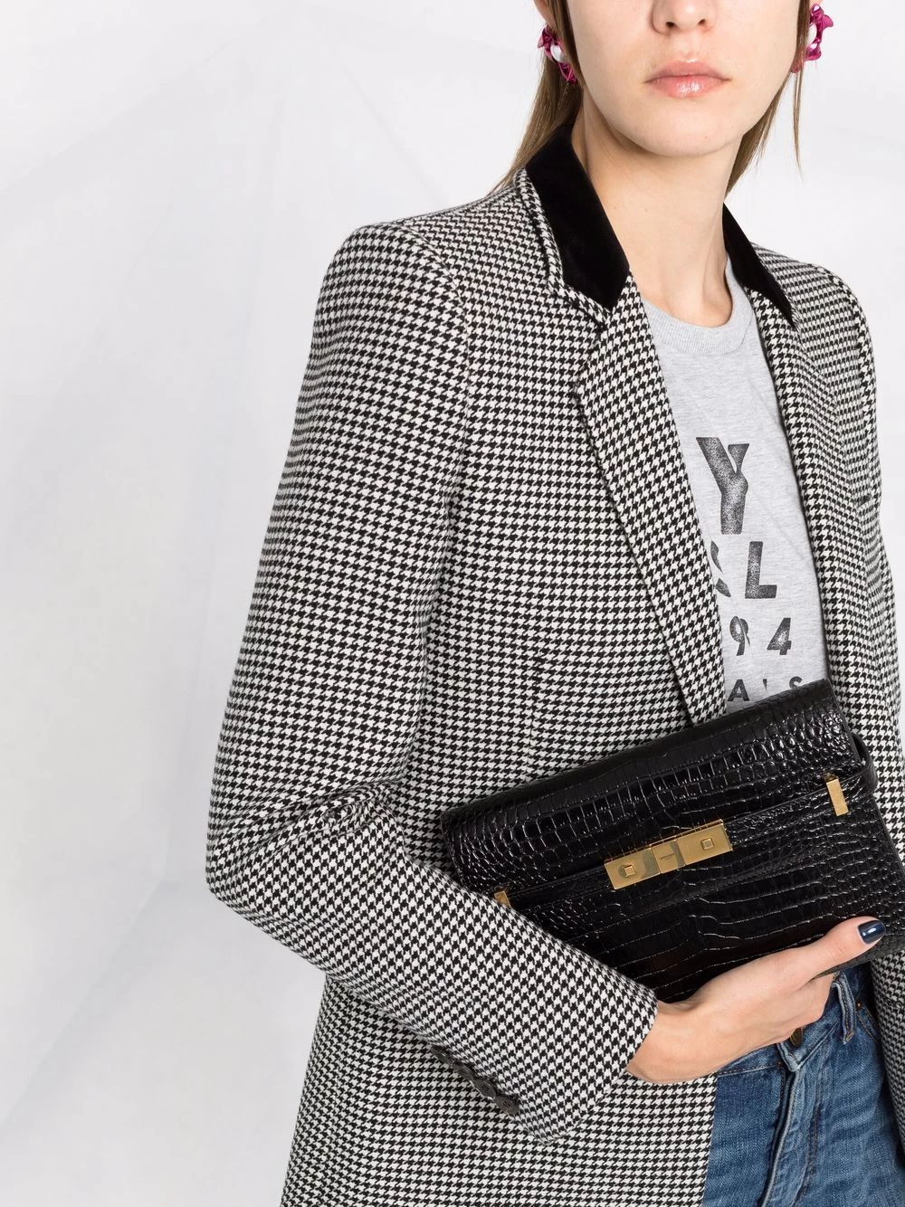 Saint Laurent Manhattan embossed shoulder bag