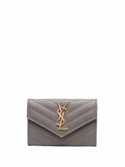 Saint Laurent Monogram plaque wallet