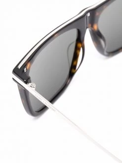 Saint Laurent tortoiseshell rectangle-frame sunglasses
