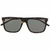 Saint Laurent tortoiseshell rectangle-frame sunglasses