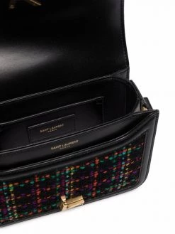 Saint Laurent Solferino tweed satchel bag