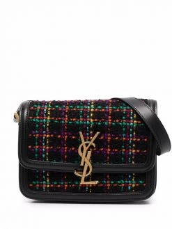 Saint Laurent Solferino tweed satchel bag