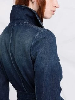 Saint Laurent Saharienne belted denim jacket