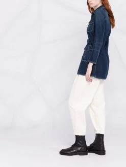 Saint Laurent Saharienne belted denim jacket