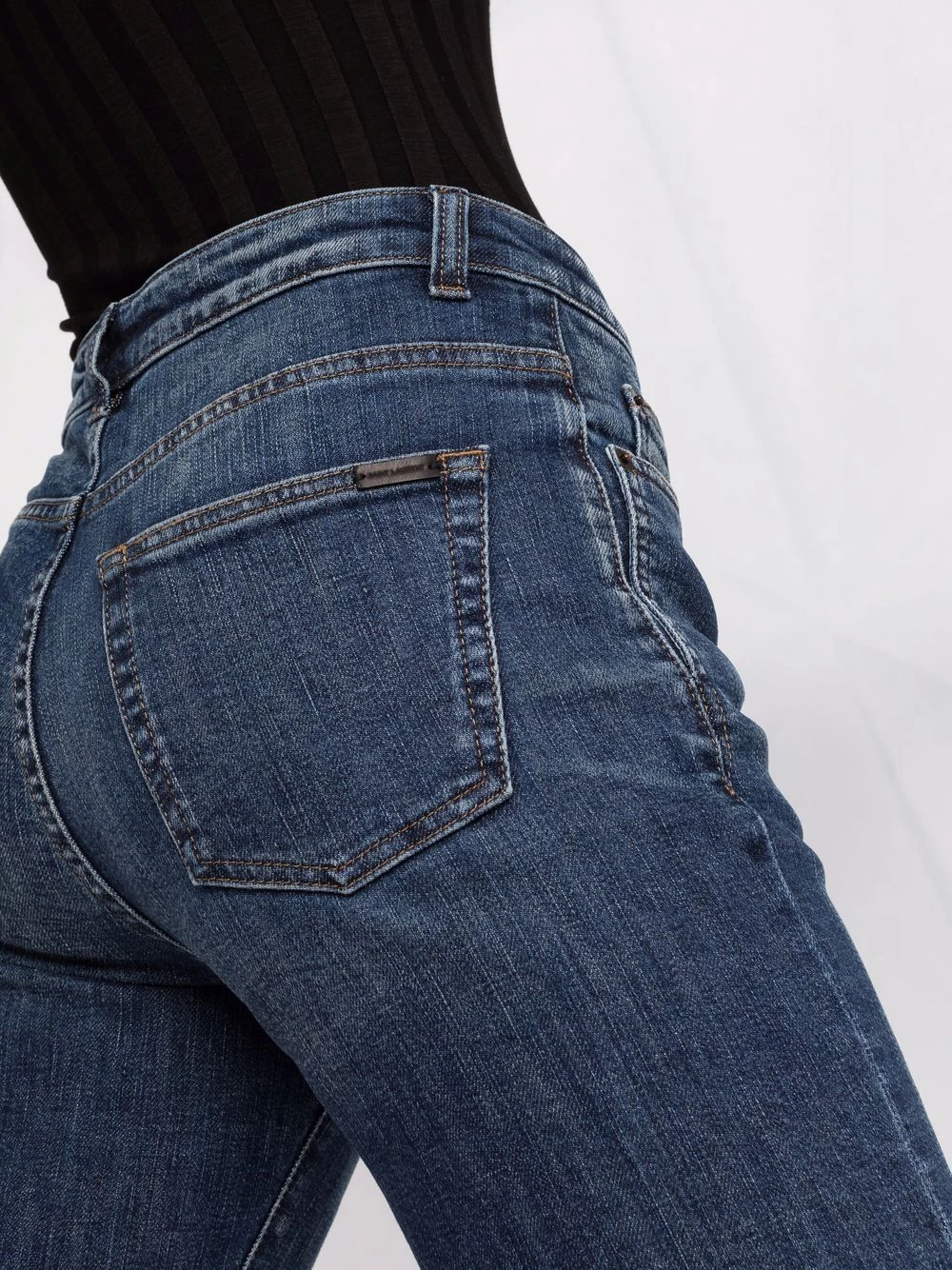 Saint Laurent knee-length denim shorts