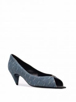 Saint Laurent monogram-pattern open-toe sandals