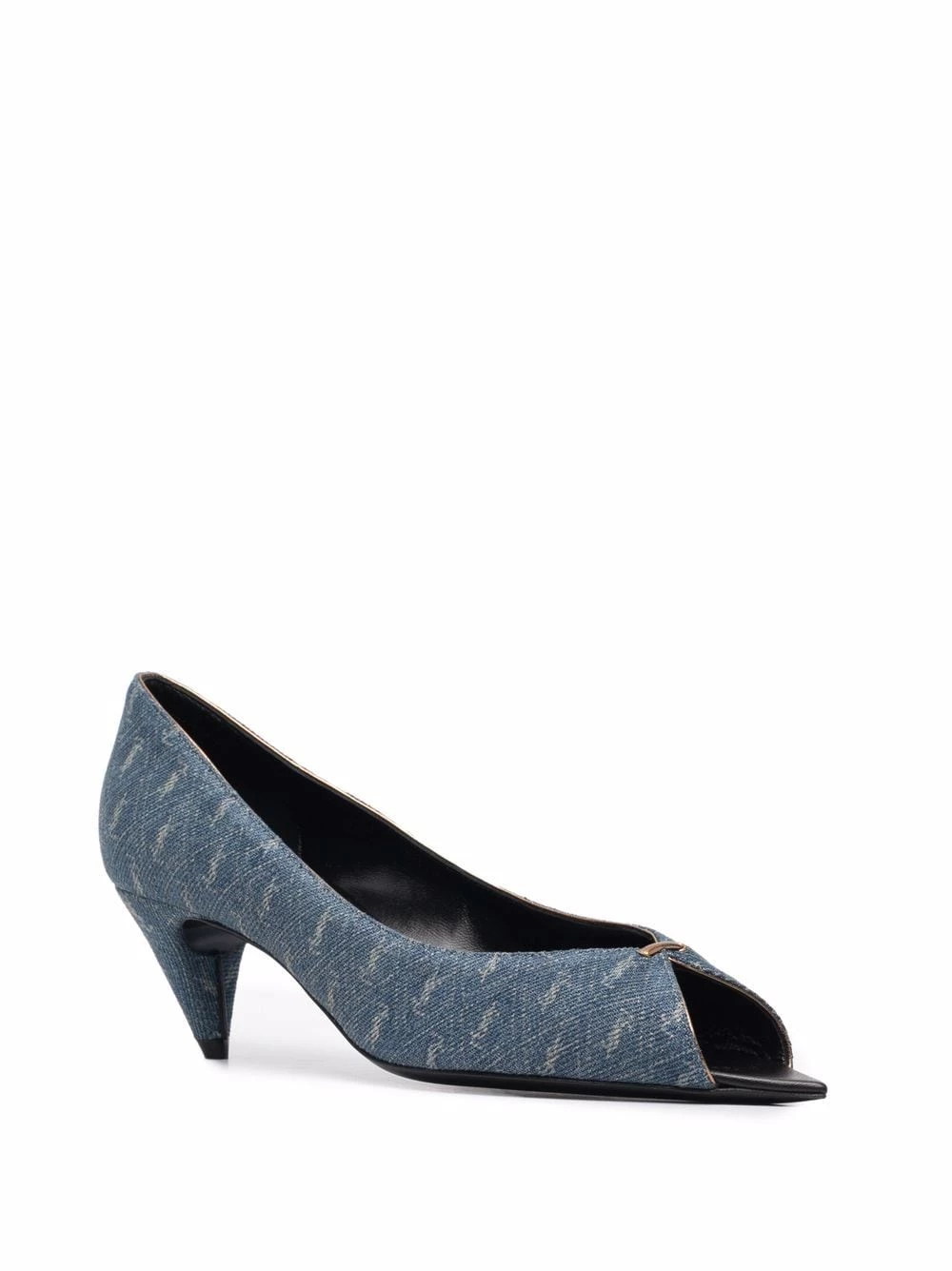 Saint Laurent monogram-pattern open-toe sandals