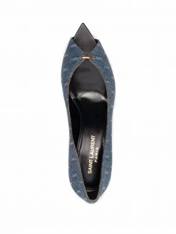 Saint Laurent monogram-pattern open-toe sandals