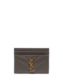 Saint Laurent matelassé monogram cardholder