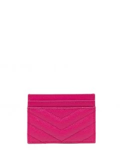 Saint Laurent Monogram chevron-quilting cardholder
