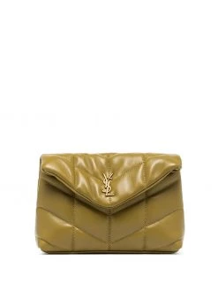Saint Laurent Puffer leather clutch bag