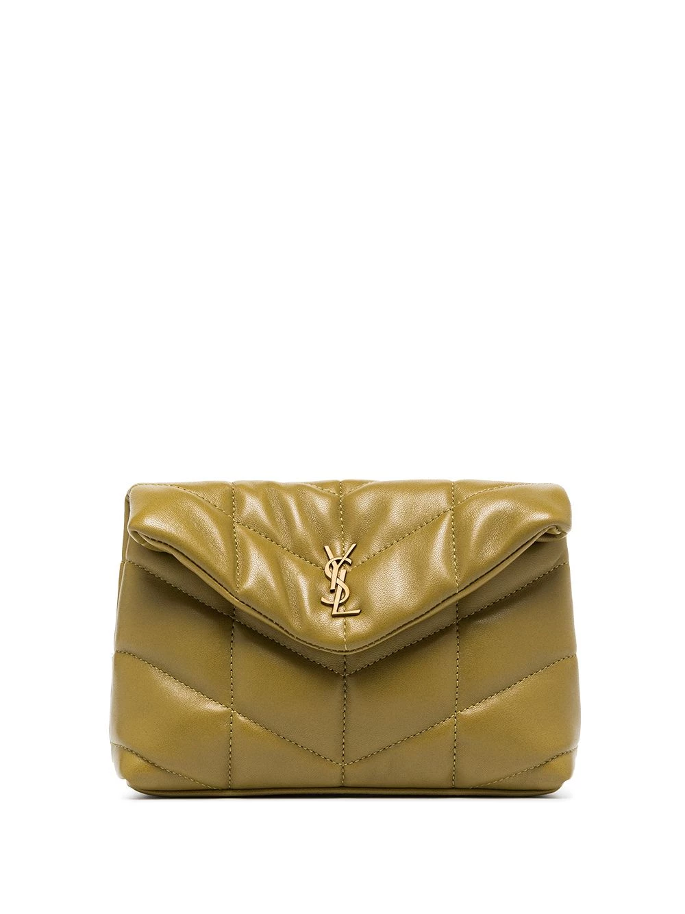 Saint Laurent Puffer leather clutch bag