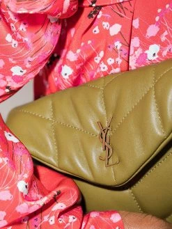 Saint Laurent Puffer leather clutch bag