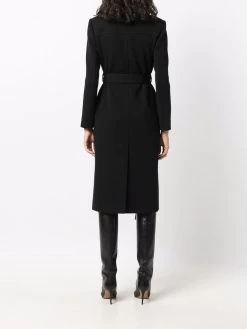 Saint Laurent belted single breasted coat