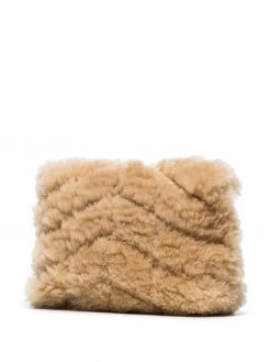 Saint Laurent Puffer shearling clutch