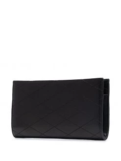Saint Laurent logo-stamp quilted wallet-on-chain