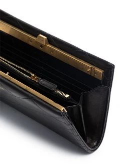 Saint Laurent logo-stamp quilted wallet-on-chain