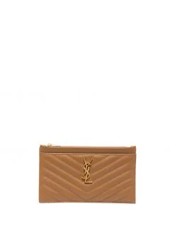 Saint Laurent monogram quilted zipped pouch
