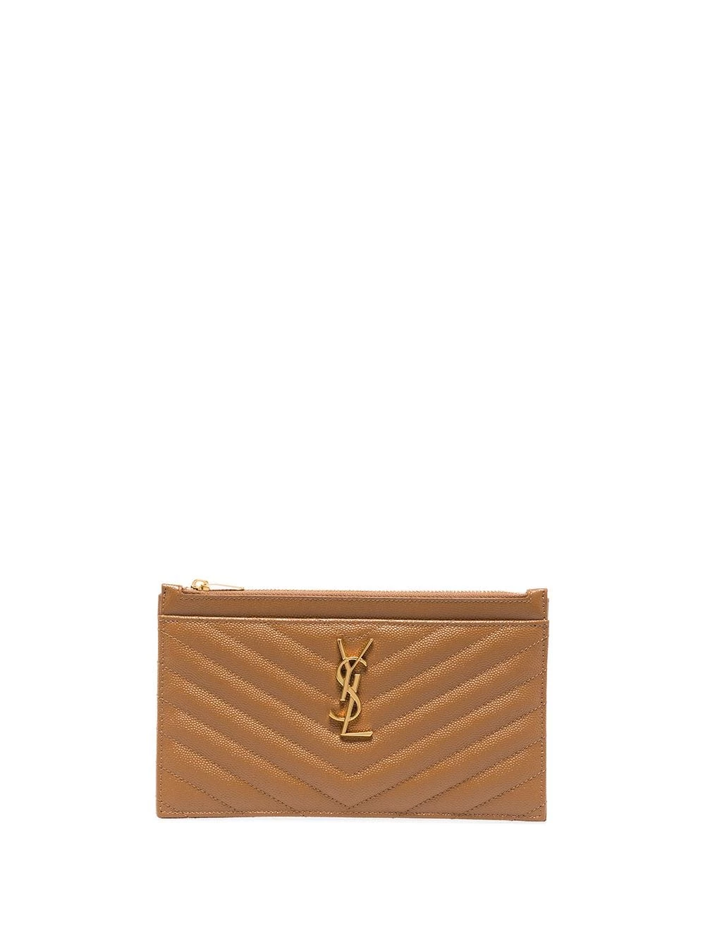 Saint Laurent monogram quilted zipped pouch