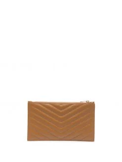 Saint Laurent monogram quilted zipped pouch