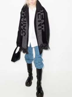 Saint Laurent split logo scarf