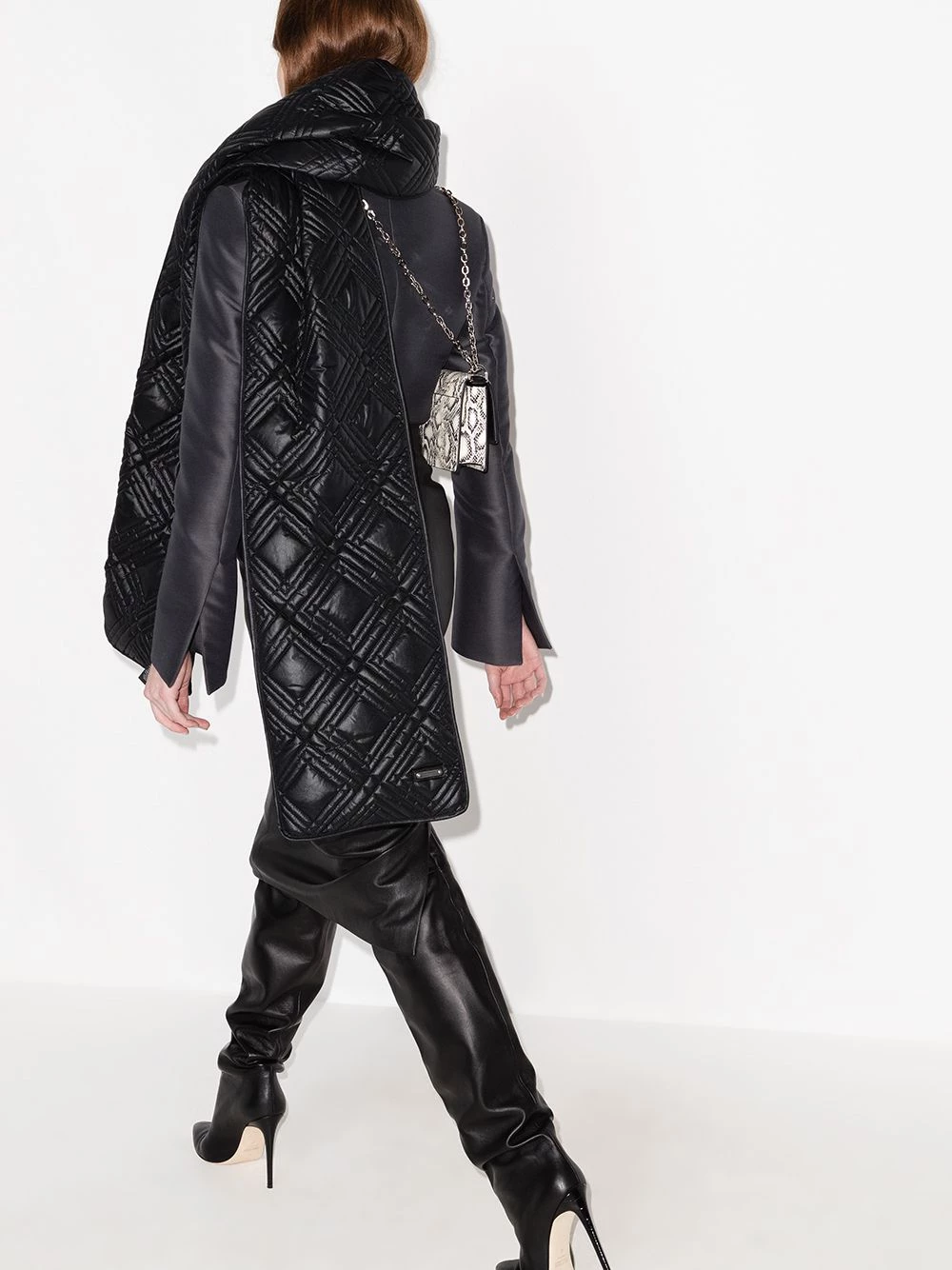 Saint Laurent diamond-quilted scarf