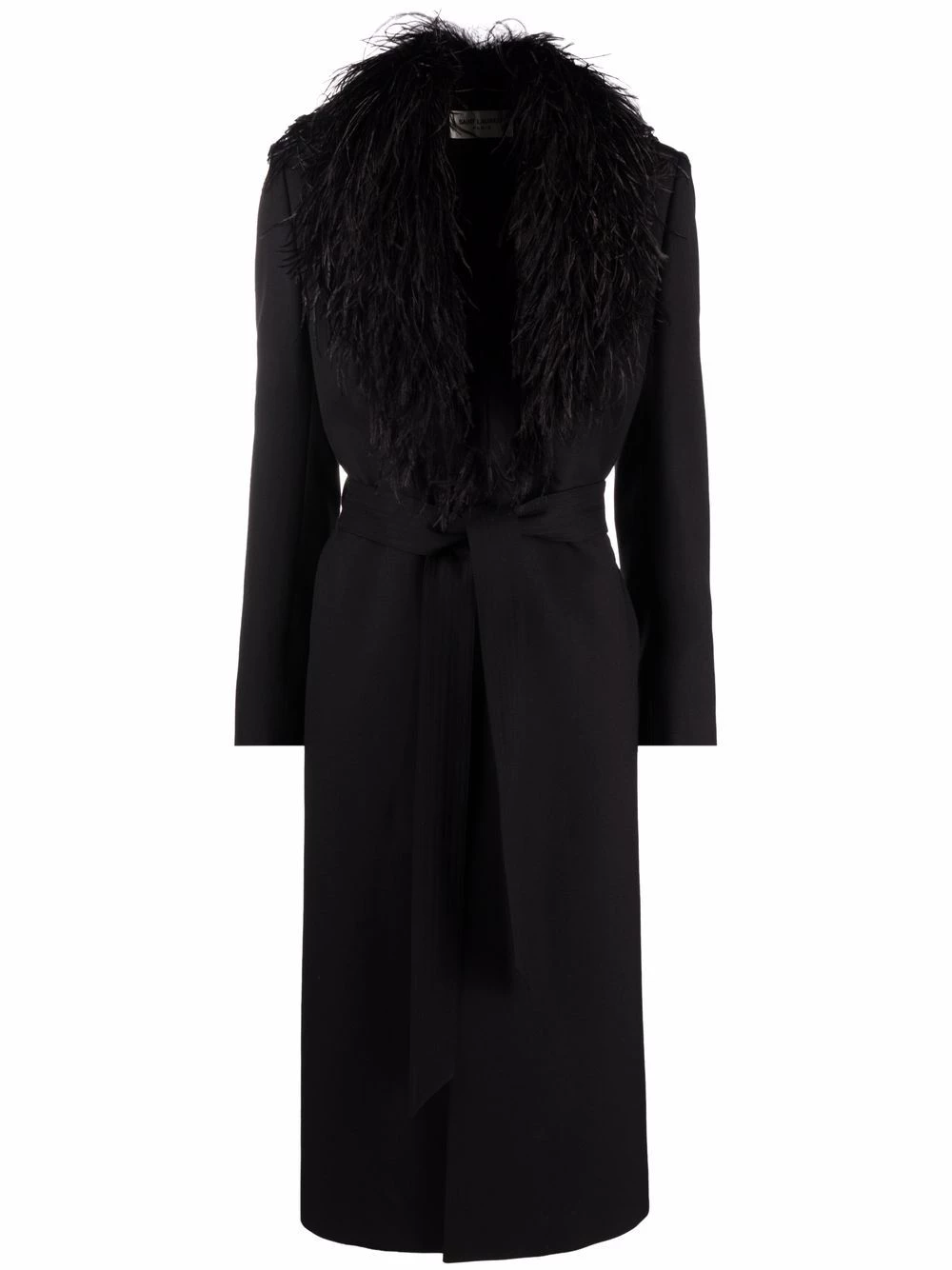 Saint Laurent single-breasted belted coat