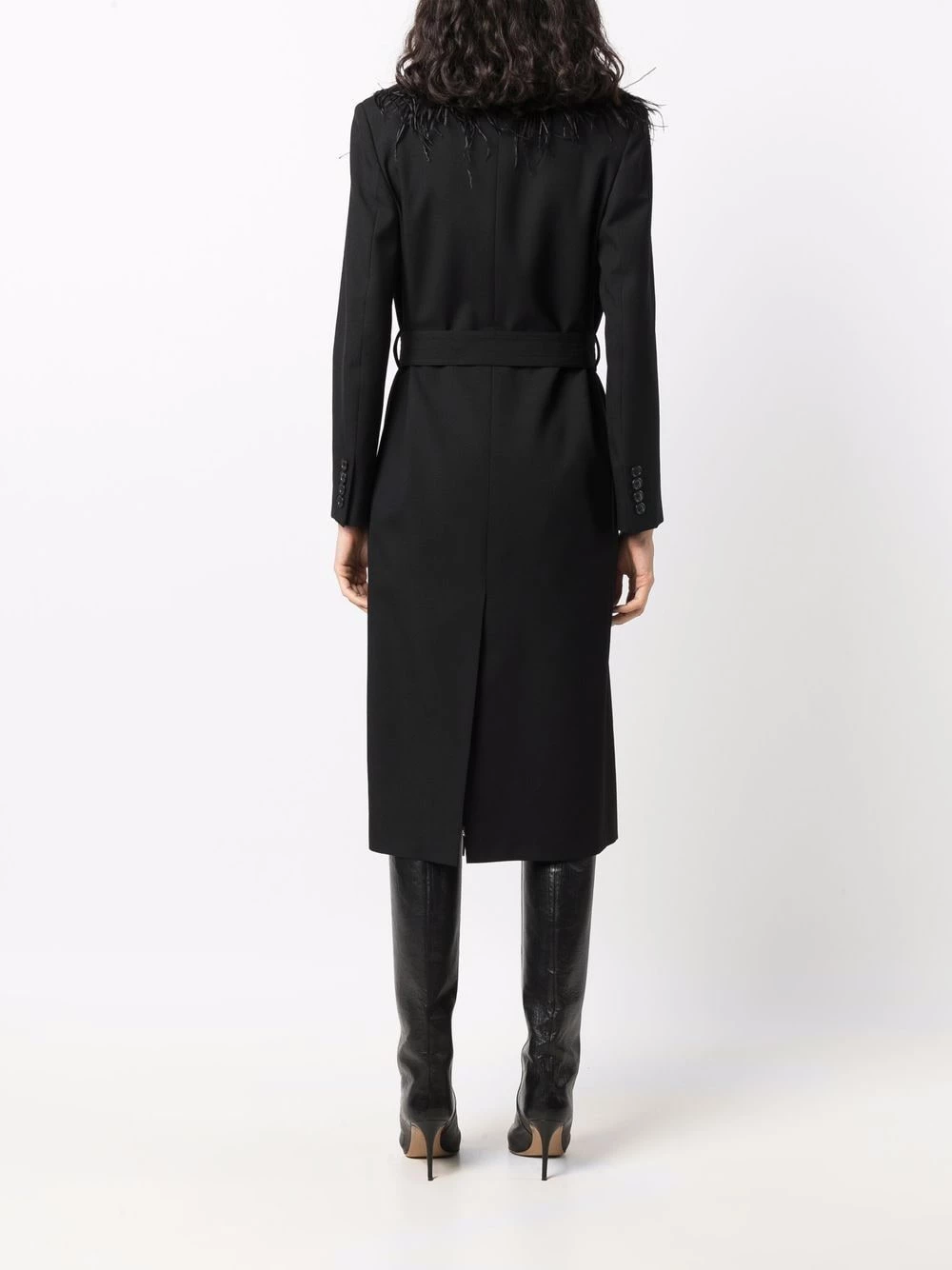 Saint Laurent single-breasted belted coat