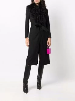 Saint Laurent single-breasted belted coat