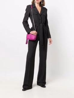 Saint Laurent belted silk jumpsuit