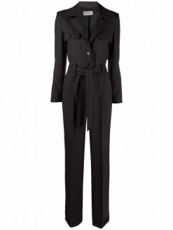 Saint Laurent belted silk jumpsuit