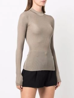 Saint Laurent YSL ribbed silk jumper