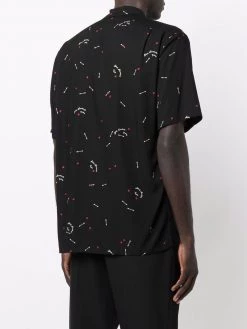 Saint Laurent motif-print short-sleeve shirt