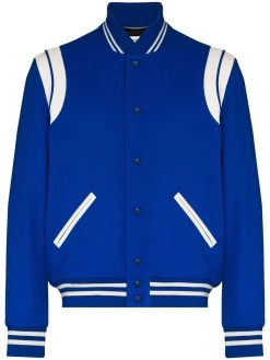 Saint Laurent Varsity Classic Teddy bomber jacket
