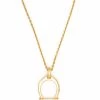 Saint Laurent stirrup pendant necklace