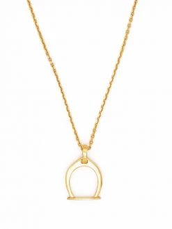 Saint Laurent stirrup pendant necklace