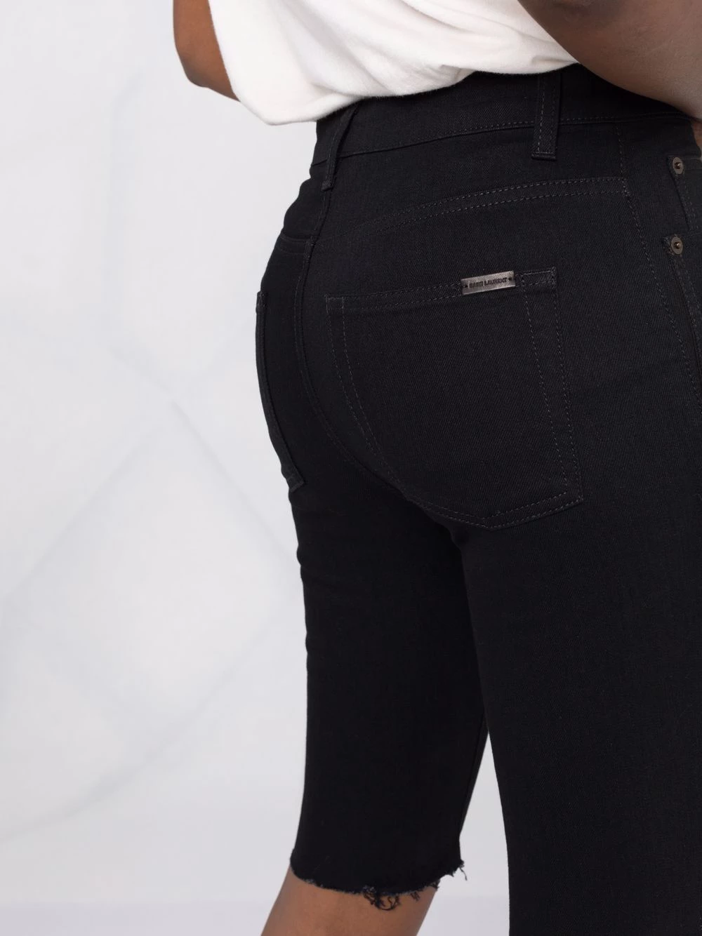 Saint Laurent fitted knee-length denim shorts