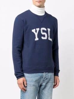 Saint Laurent logo-print cotton sweatshirt