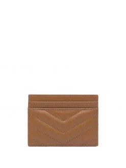 Saint Laurent Monogram chevron-quilted cardholder