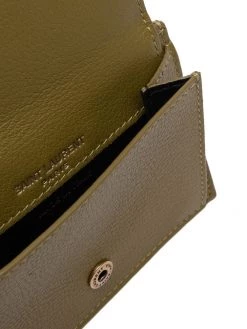 Saint Laurent YSL logo-plaque foldover wallet