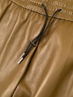 Saint Laurent polished-finish drawstring-waist trousers