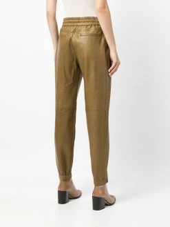 Saint Laurent polished-finish drawstring-waist trousers