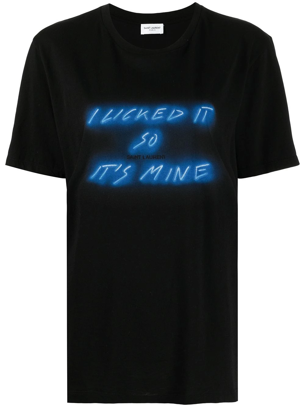 Saint Laurent slogan-print cotton T-shirt