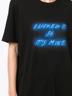 Saint Laurent slogan-print cotton T-shirt