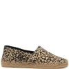 Saint Laurent leopard-print embroidered canvas espadrilles