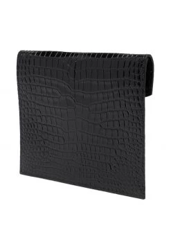 Saint Laurent baby Uptown crocodile-effect clutch bag