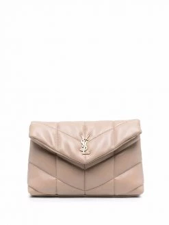 Saint Laurent logo-plaque Puffy Pouch bag