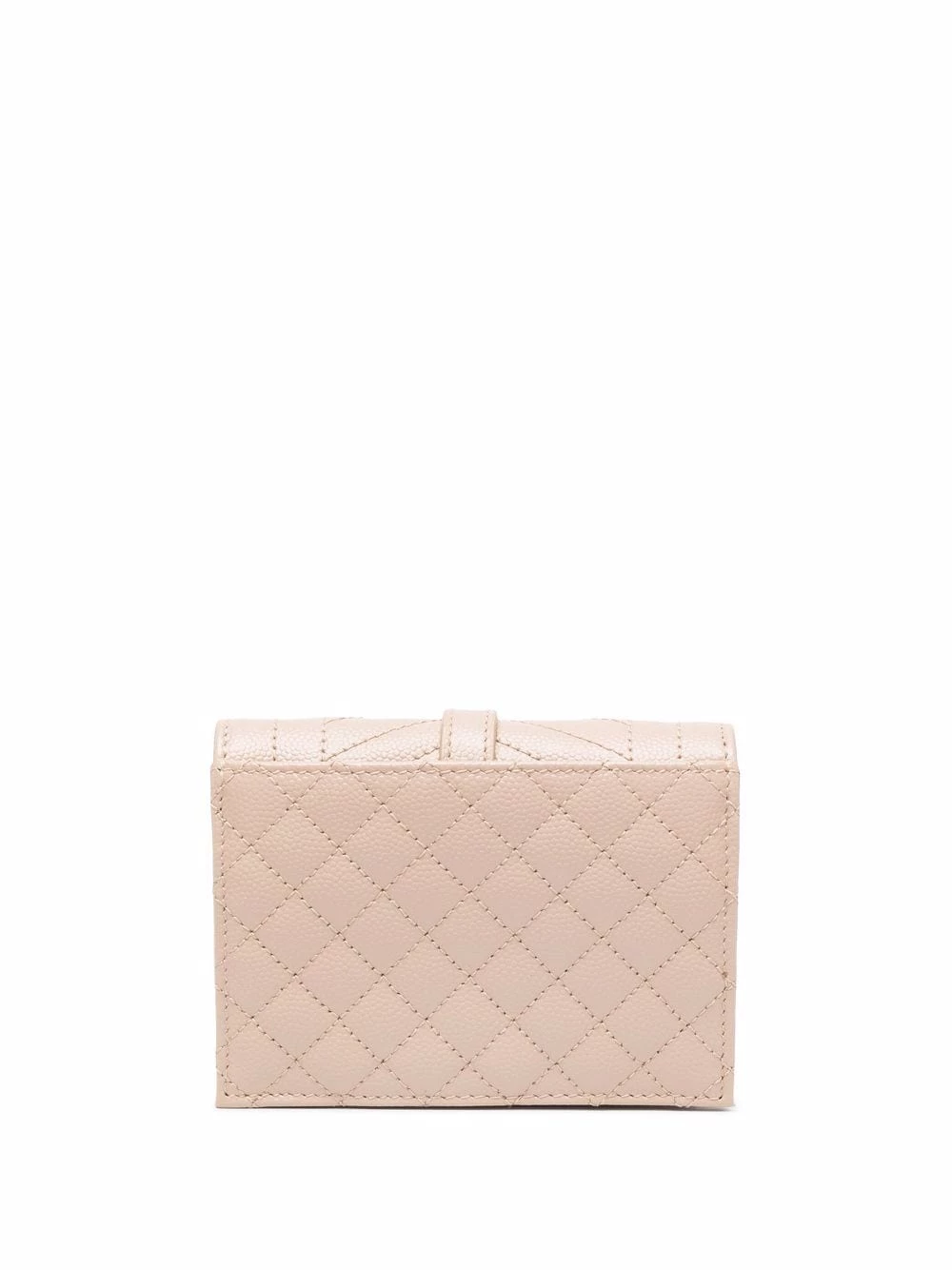 Saint Laurent quilted logo-plaque wallet