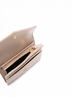 Saint Laurent quilted logo-plaque wallet